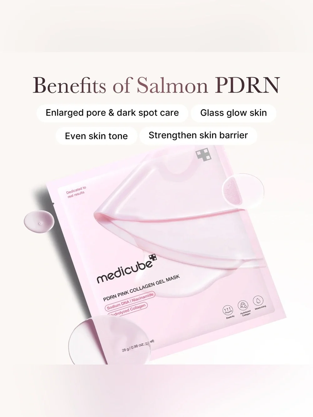Medicube Salmon PDRN Pink Collagen Jelly Gel Mask Set (4 Masks)
